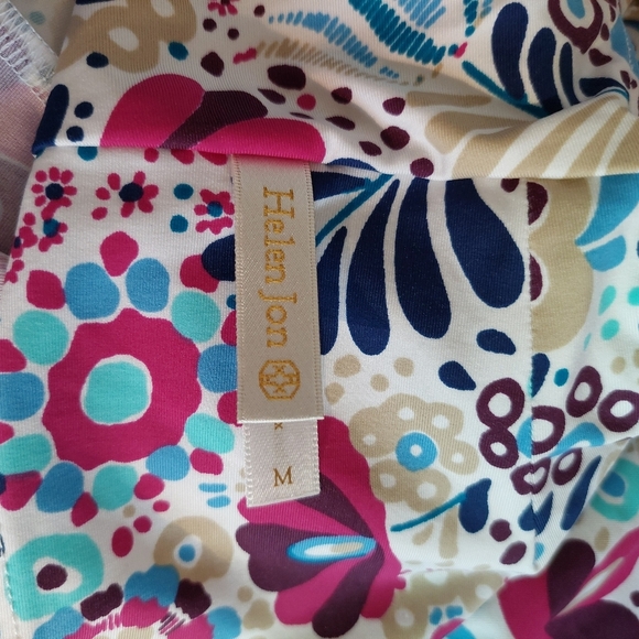 Helen Jon Multicolored Sleeveless Floral Dress Size Medium - Picture 6 of 7